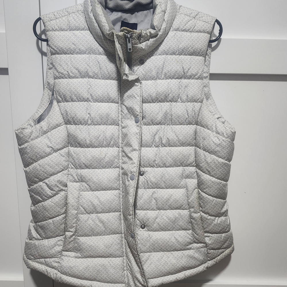 GAP Light Gray Quilted Vest
